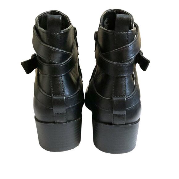Sun + Stone Boots Women's Black Size 9.5M Buckle Zip up Ankle Shoes - Picture 6 of 11
